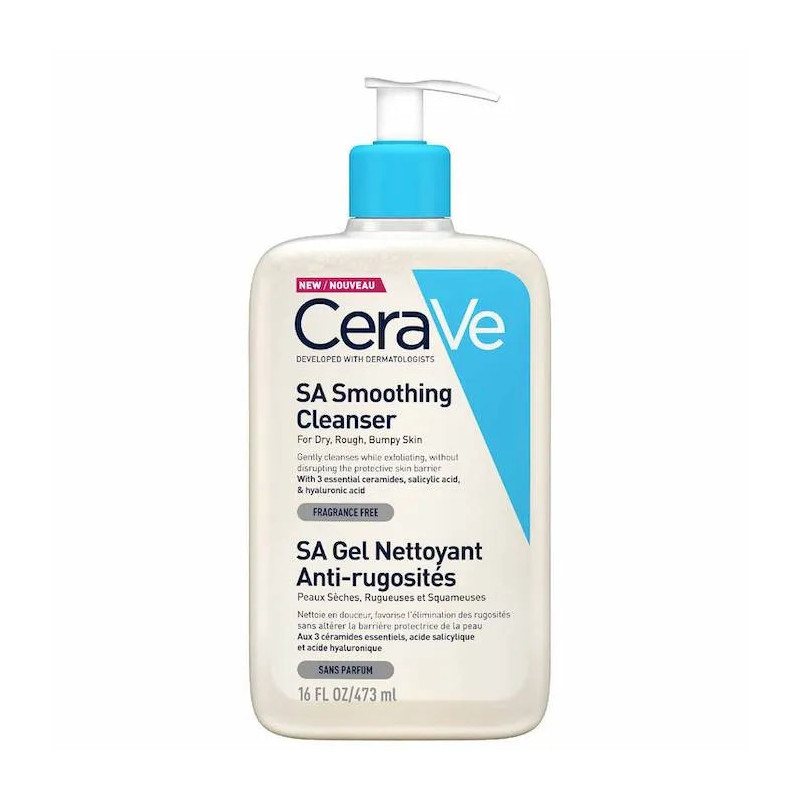 CeraVe SA Gel Nettoyant Anti-Rugosité 473ml - Kermatone
