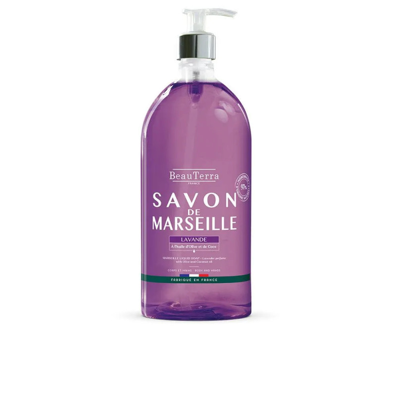 Beauterra Marseille Jabón Lavanda 1000ml - Savon Aromatique Kermatone