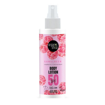 Lotion Corporelle Framboise SPF50 - Organic Shop | Kermatone