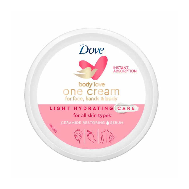 Dove Light Hydrating One Cream 250ml - Kermatone