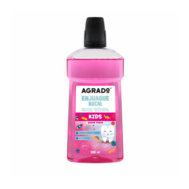 Agrado Bain de Bouche Enfants Fraise - Hygiène Bucco-Dentaire Kermatone