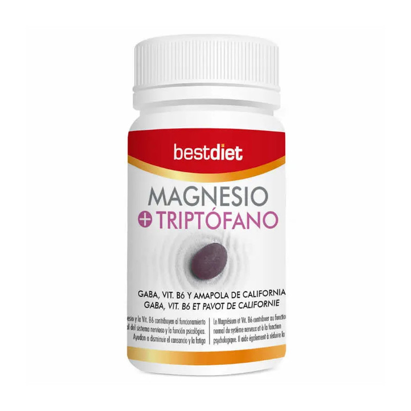 Best Diet Magnésio+Triptófano - Complément Sérénité | Kermatone