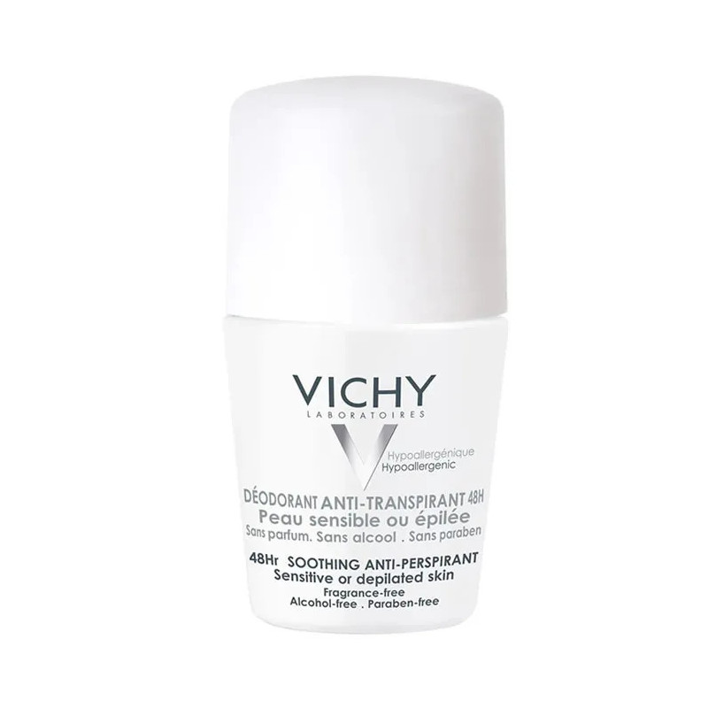 Déodorant Vichy 48H Roll On Peaux Sensibles - Kermatone