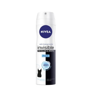 Nivea Invisible White And Black Fresh Spray 200ml - Kermatone