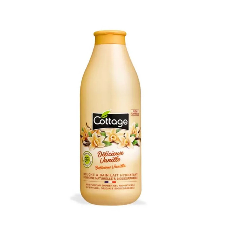 Cottage Delicious Vanilla Douche & Bain Lait Hydratant 750ml - Kermatone