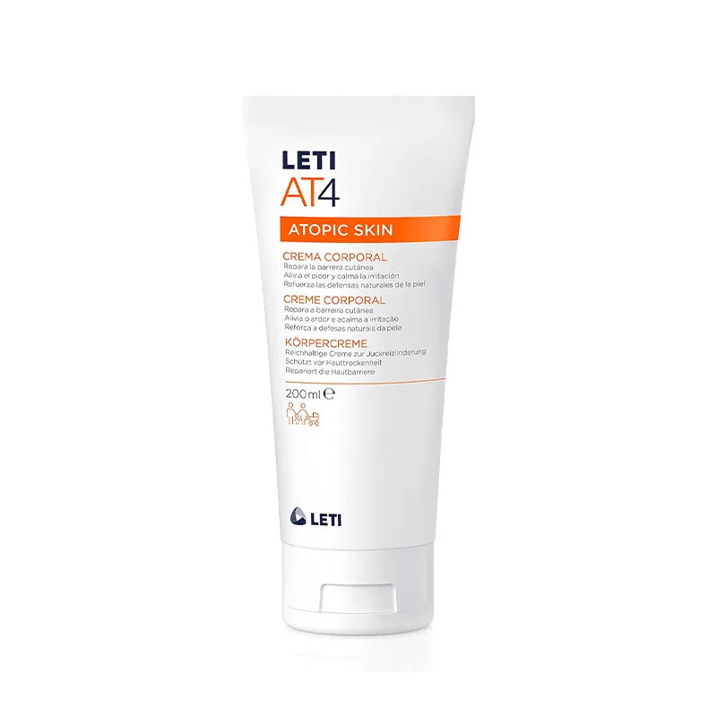 Leti At4 Crème Corps 200ml - Hydratation & Apaisement Kermatone