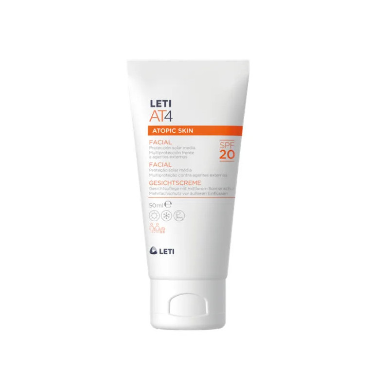 Leti At4 Visage SPF20 - Hydratation & Protection Kermatone