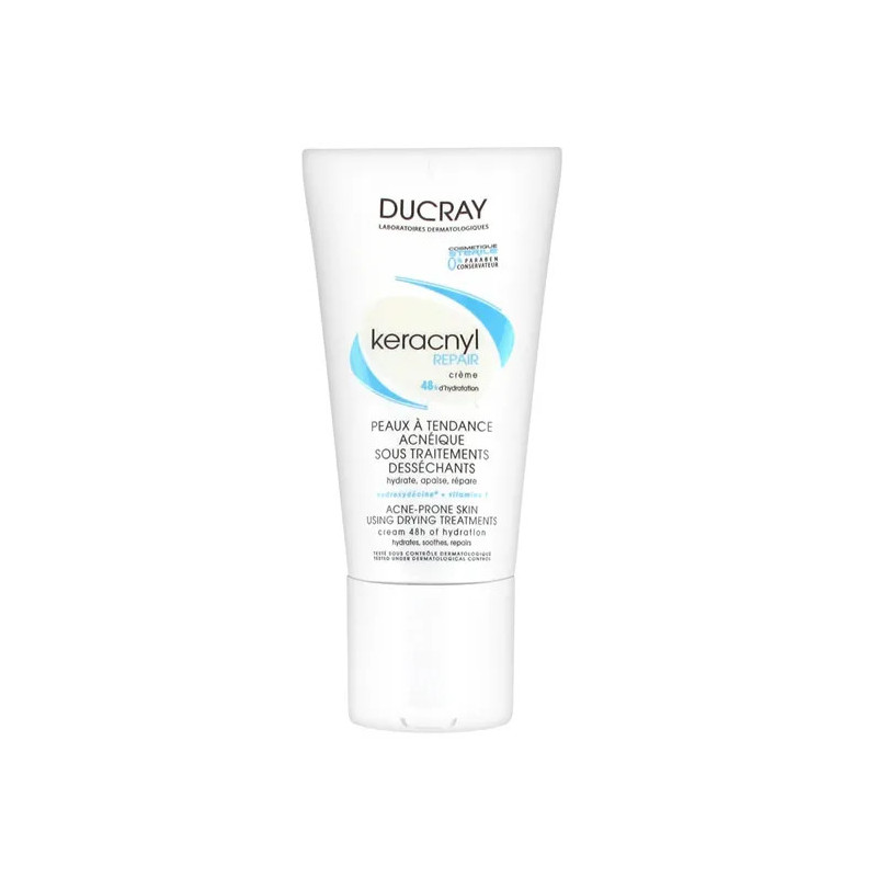 Ducray Keracnyl Repair Crème 48h - Soin Peaux Imperfections Kermatone