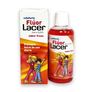 Lacer® Bain De Bouche Fraise 500ml - Hygiène Dentaire Impeccable | Kermatone