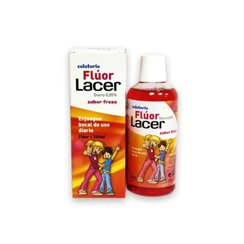 Lacer® Bain De Bouche Fluor 0,05 Goût Fraise 500ml