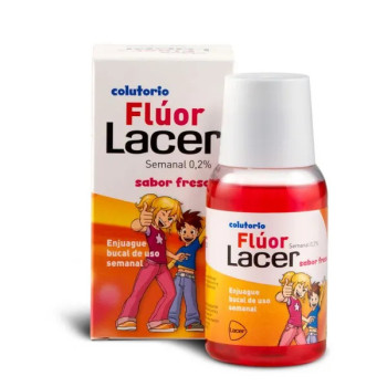 Lacer™ Bain De Bouche Fluor Fraise 100ml - Soin Bucal Efficace | Kermatone