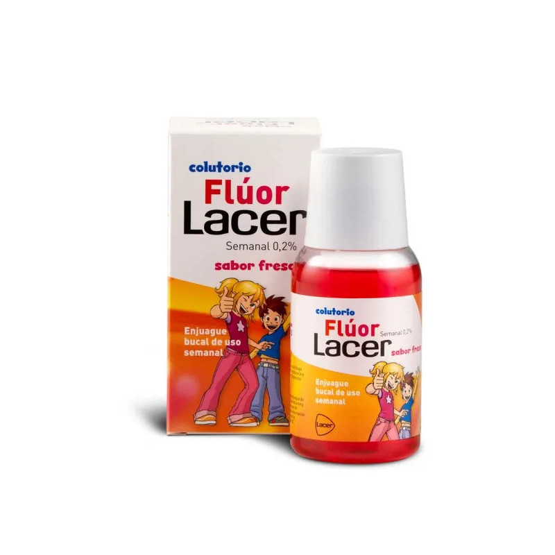 Lacer™ Bain De Bouche Fluor Fraise 100ml - Soin Bucal Efficace | Kermatone