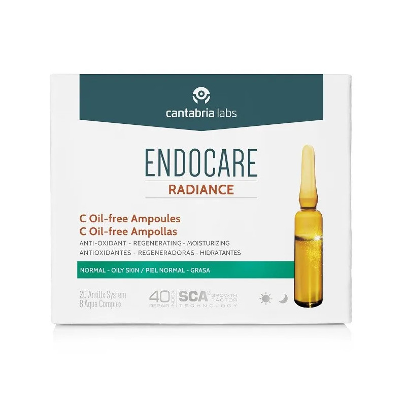 Ampoules Endocare C Sans Huile - Éclat et Hydratation | Kermatone