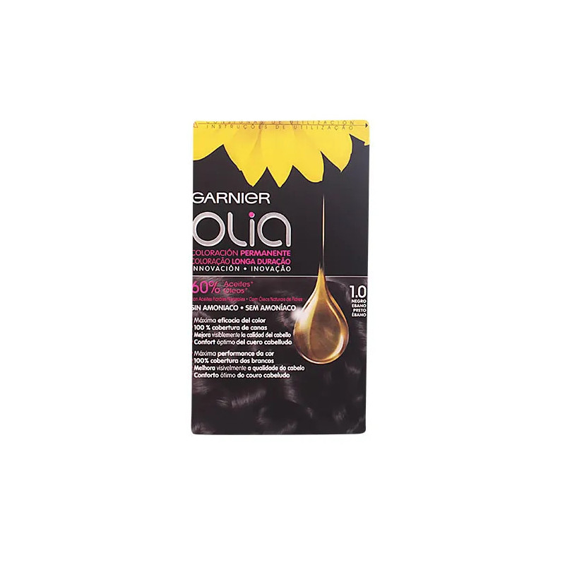 Garnier Olia 1,0 Ébène Noir - Couleur Intense & Brillante | Kermatone
