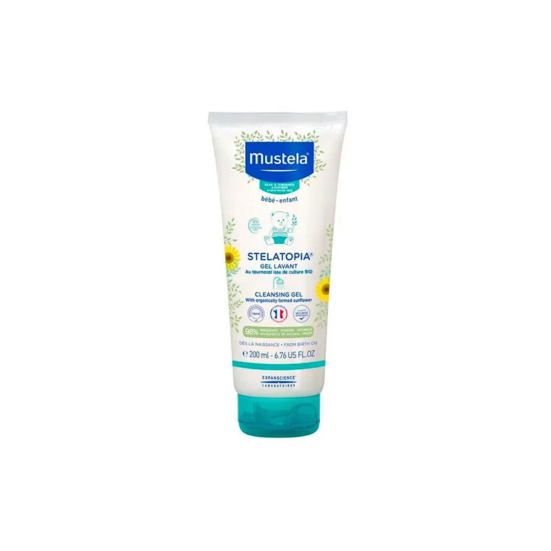 Mustela Stelatopia Crème Lavante 200ml - Confort pour Peaux Sensibles | Kermatone