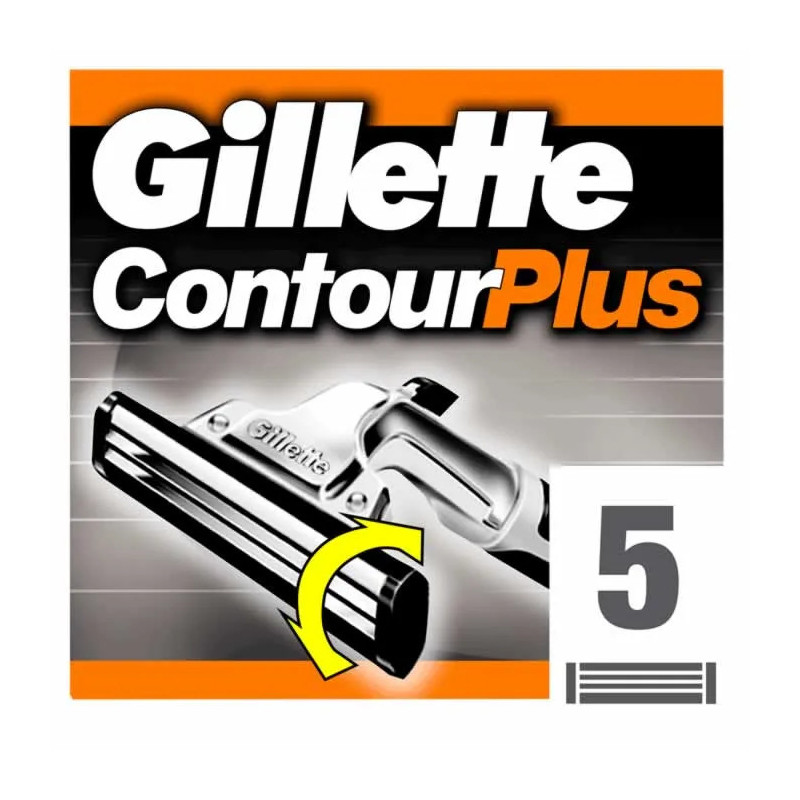 Gillette Contour Plus Recharge - Rasage doux et précis | Kermatone