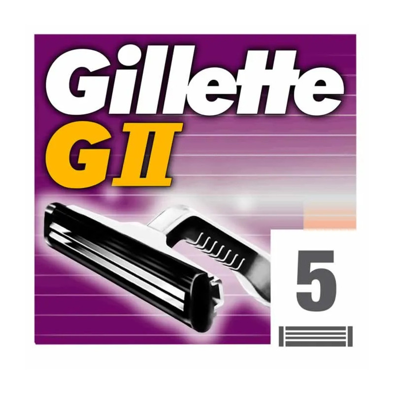 Gillette GII Recharge 5 Unités - Rasage Doux et Efficace | Kermatone
