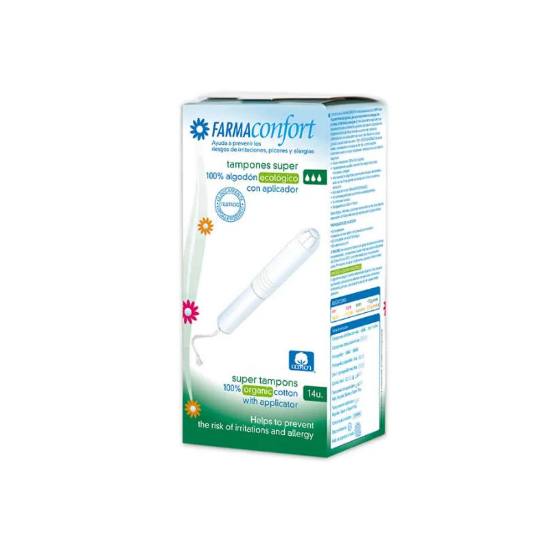 Tampons Coton FarmaConfort Super - Confort et Absorption Kermatone