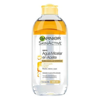 Eau Micellaire Huile Garnier 400ml | Démaquillage doux - Kermatone