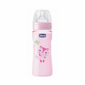 Biberon Chicco Well-Being Caoutchouc Fast Flux 330ml - Kermatone