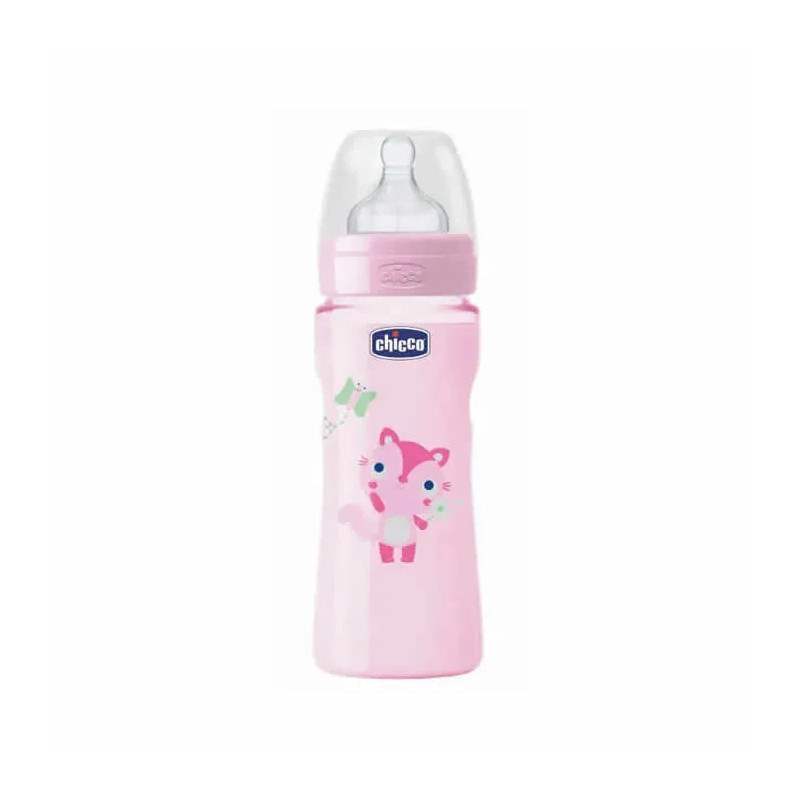 Biberon Chicco Well-Being Caoutchouc Fast Flux 330ml - Kermatone