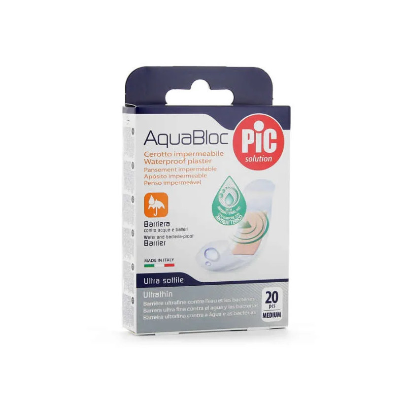 Pic Solution Aquabloc - Pansements Adhésifs Antibactériens | Kermatone
