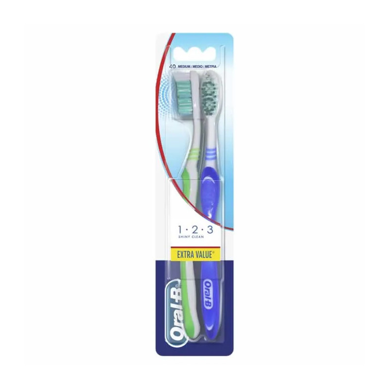 Oral-B Shiny Clean Brosse À Dents Medium - Hygiène Parfaite Kermatone