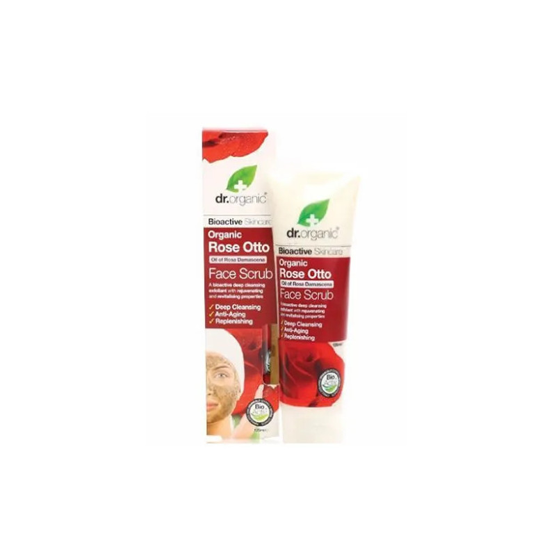Exfoliant Dr Organic Rose Otto - Douceur & Éclat | Kermatone