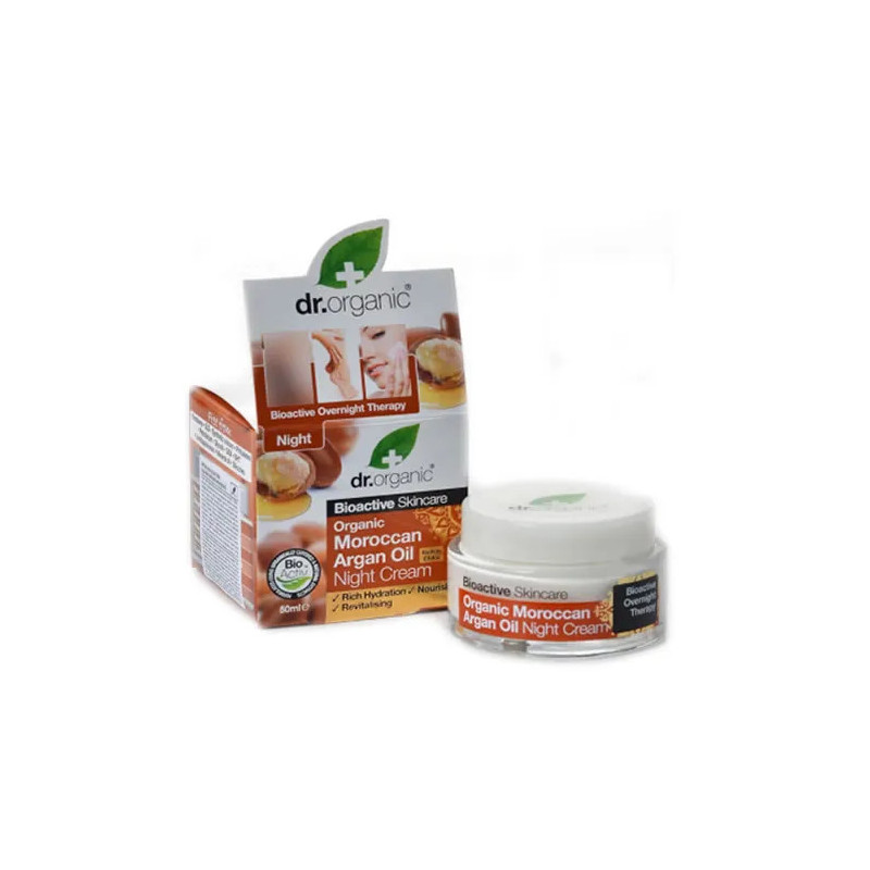 Crème Nuit Hydratante Huile d'Argan - Dr Organic | Kermatone