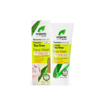 Dr Organic Tea Tree Nettoyant Visage 200ml - Kermatone
