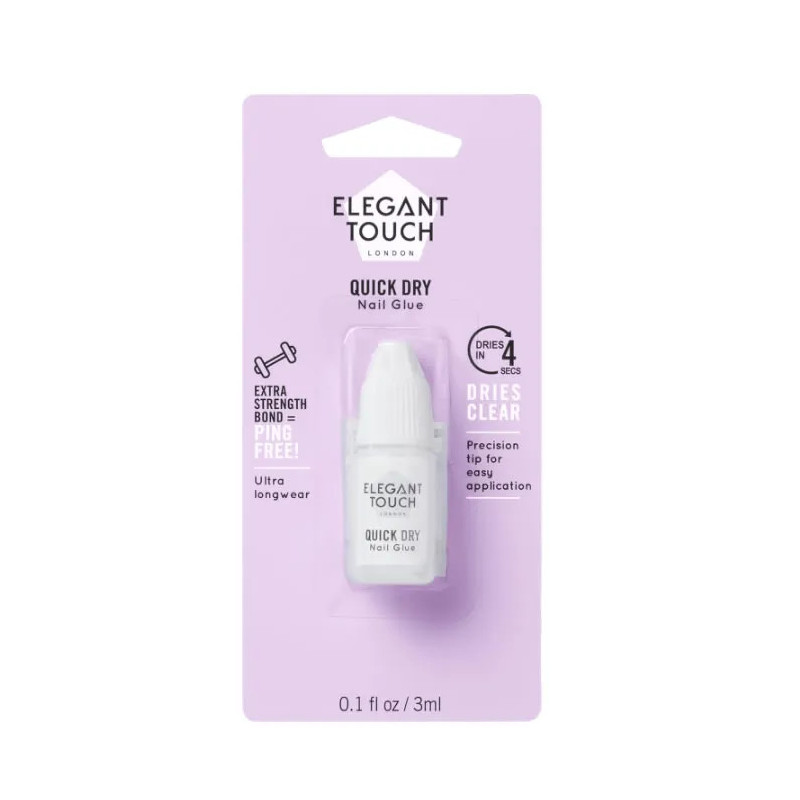 Colle à Ongles Rapide Elegant Touch – Fixation Express | Kermatone