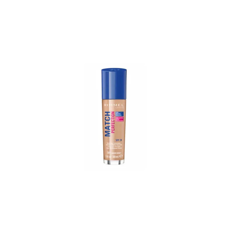 Rimmel Match Perfection Fond de Teint 301 Warm Honey - Kermatone