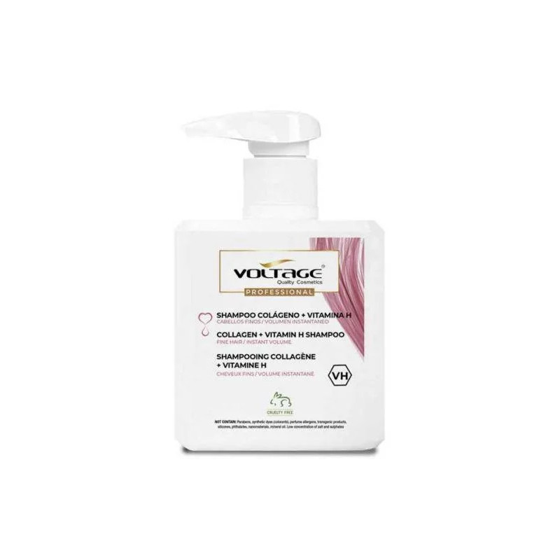Shampoing Voltage Cosmetics Collagène Vitamine H - 500ml | Kermatone