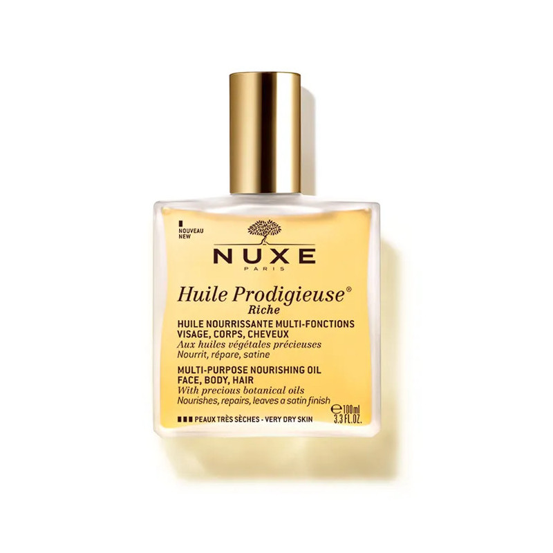 Huile Prodigieuse Riche Nuxe 100ml - Hydratation Profonde | Kermatone