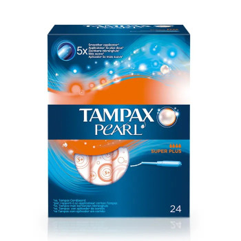 Tampax Pearl Superplus 24 unités - Protection Maximal + Kermatone