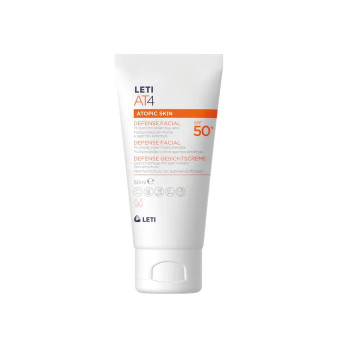Leti AT4 Defense Facial SPF50+ - Protection Solaire Peau Sensible | Kermatone