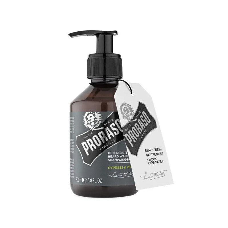 Proraso Shampooing Barbe Cypress Vetyver 200ml - Kermatone