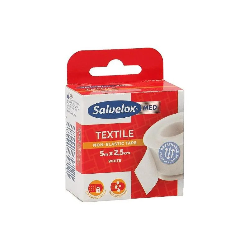 Salvelox Ruban Textile Blanc 5m - Protection adhésive Kermatone