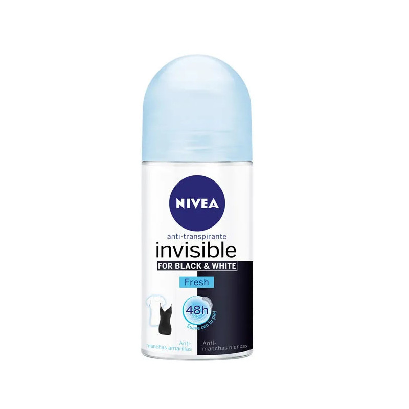 Nivea For Black And White Roll On Fresh 50ml - Kermatone