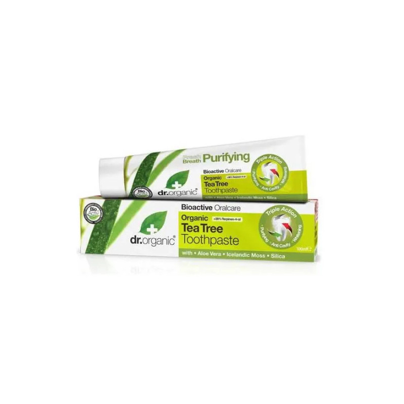 Dentifrice Dr Organic Tea Tree - Fraîcheur et Santé Dentaire - Kermatone