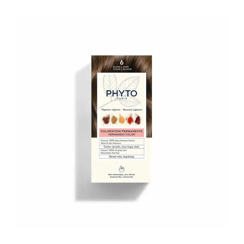 Phyto Hair Colour 6 Blonde Foncé - Brillance Naturelle | Kermatone