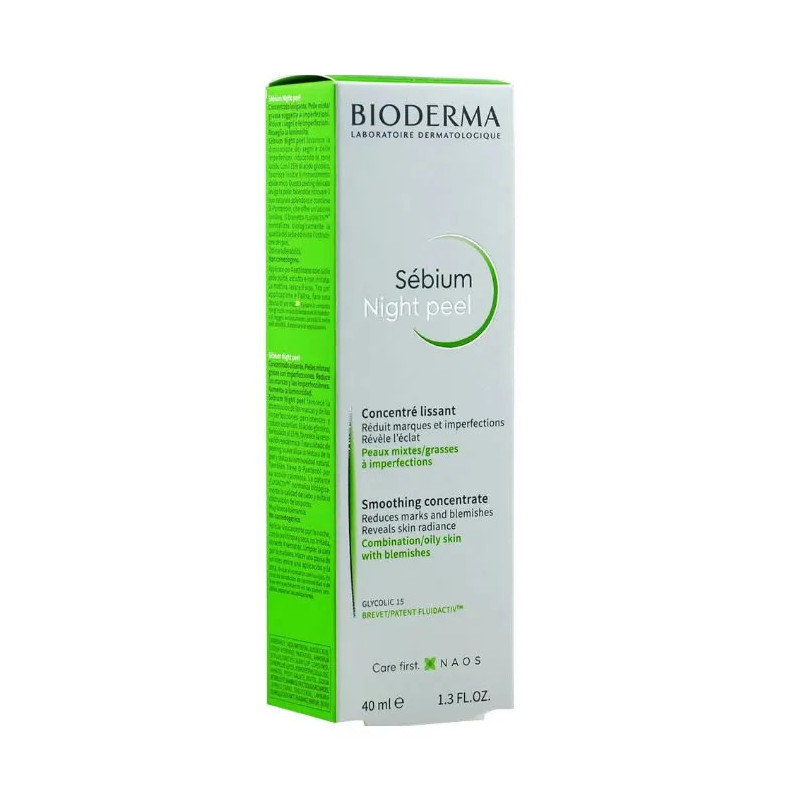 Bioderma Sébium Night Peel - Concentré Lissant 40ml Kermatone