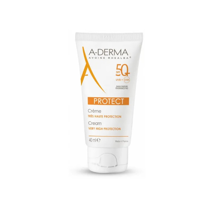 A-Derma Protect Crème Non Parfumée SPF50+ - Peau Sensible | Kermatone