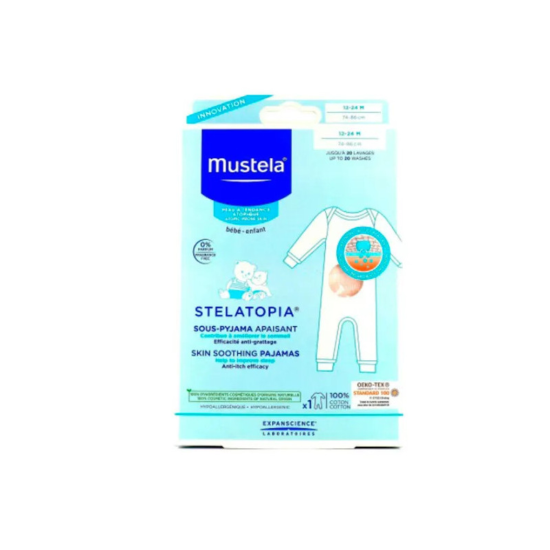Mustela Pyjama Apaisant Stelatopia - Crème Peau Sensible Bébé | Kermatone