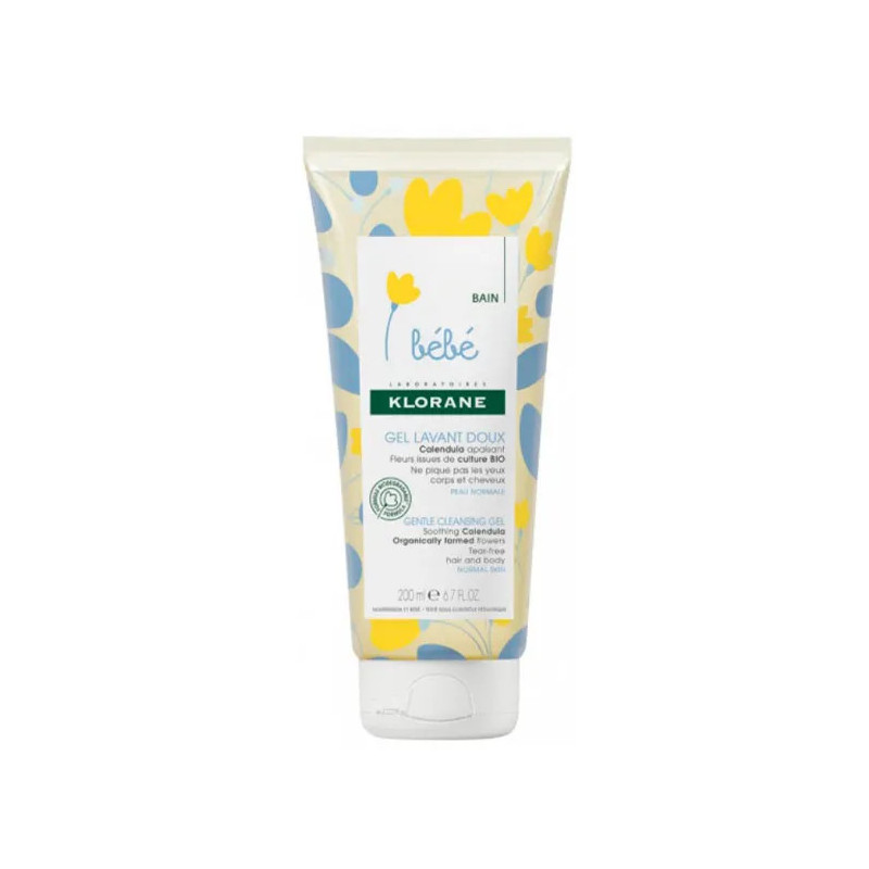 Klorane Baby Gel Nettoyant Doux 200ml - Soin Peau Sensible | Kermatone