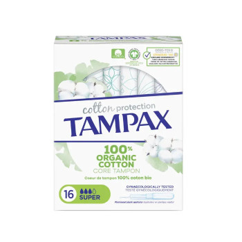 Tampax Organic Super Tampon - Protection Douce Kermatone