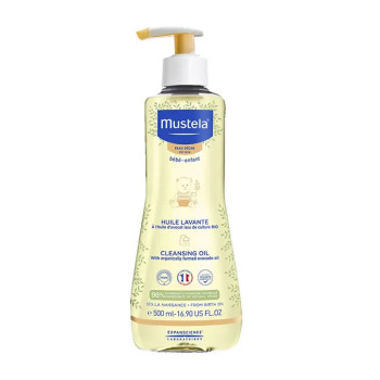 Mustela Bébé Huile Lavante Peaux Sèches - 500 ml | Kermatone
