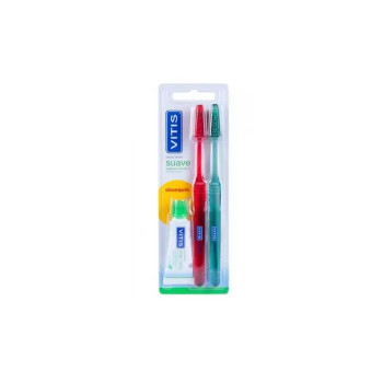 Vitis Duplo Brosse À Dents Souple et Pâte - Kermatone