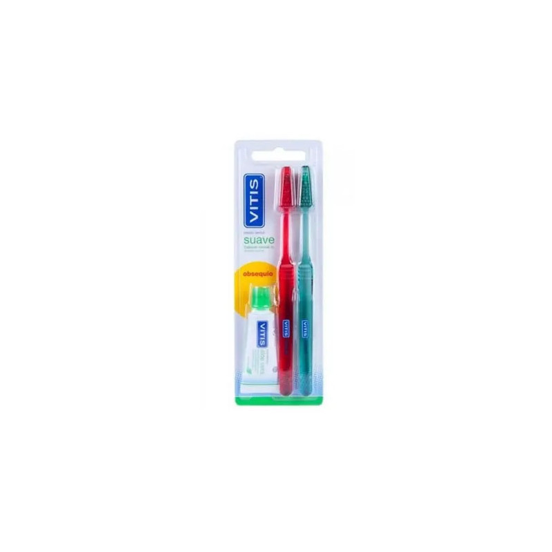 Vitis Duplo Brosse À Dents Souple et Pâte - Kermatone