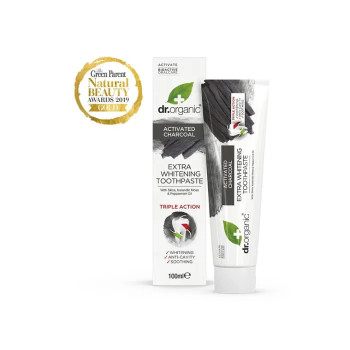Dentifrice Charbon Dr. Organic - Sourire Éclatant | Kermatone